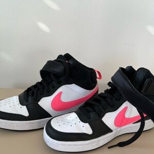 Nike Black and Pink Sneakers